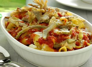 Pasta al forno con carciofi