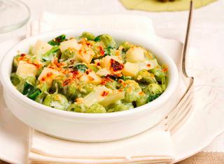 Gnocchi verdi con gorgonzola e pere