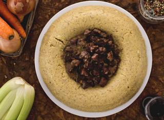 Ricetta: polenta taragna con spezzatino