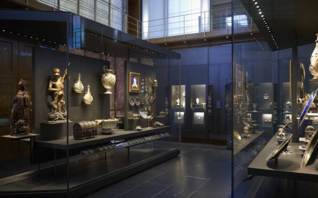 The Waddesdon Bequest Gallery at the British Museum - Glass cases holding Renaissance treasures in the Waddesdon Bequest room at the British Museum