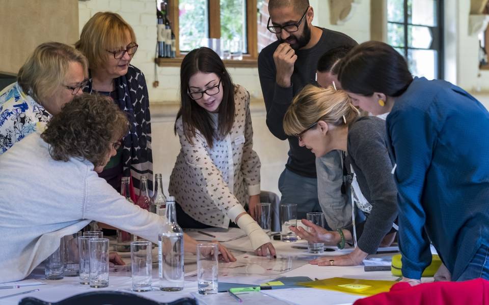 Group of participants at a Stephen Spender Trust Translation in Schools workshop at the Dairy, Waddesdon