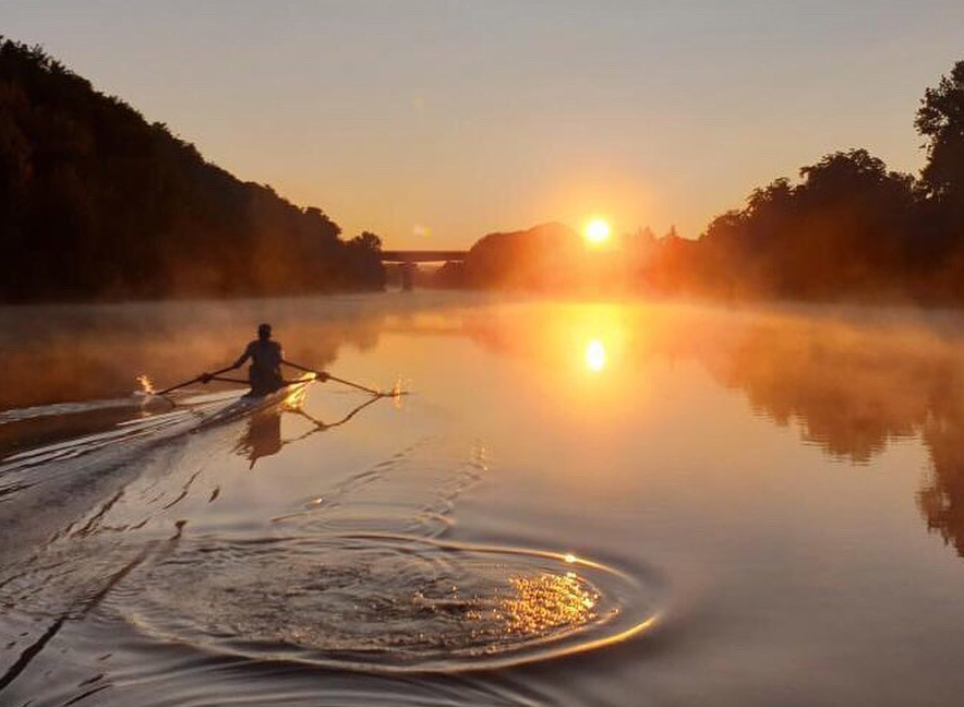 Bergerac sculling , yoga and cycling camp