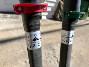 Pair of 9 1/2' Alden Super Comp sculling oars