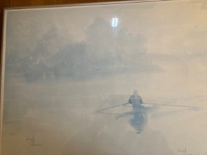 Rowing Pictures and watercolours