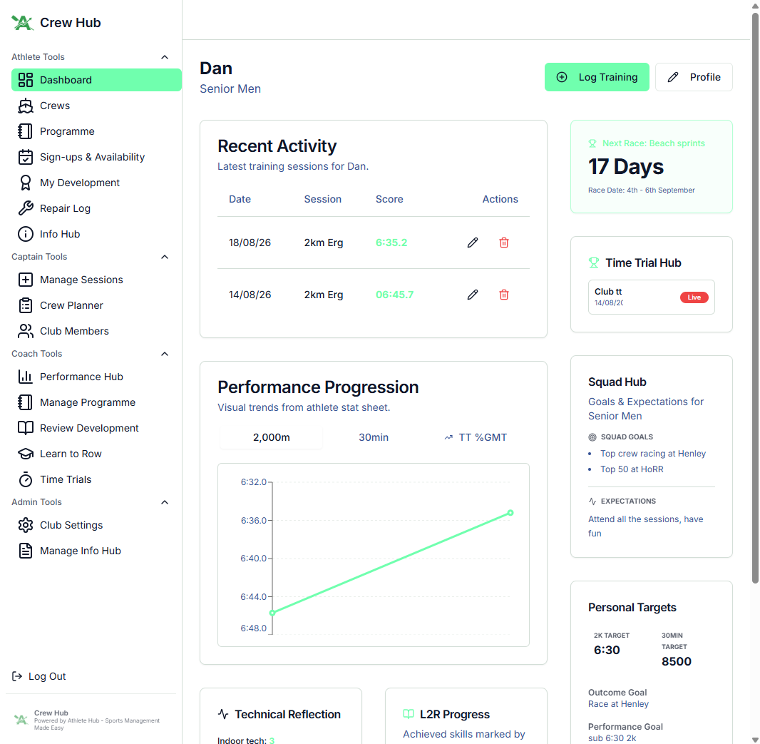 Crew Hub - new web app for managing rowing clubs - image 2