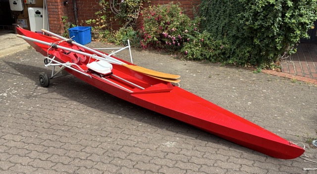 Handmade wooden rowing boat - image 2