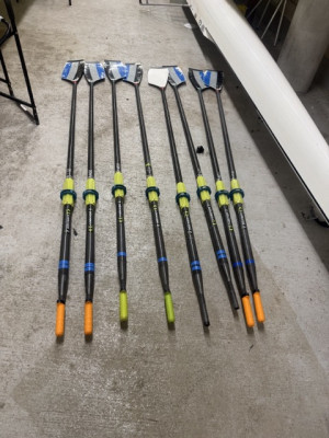 Quad Set Concept 2 Ultralight sculls. Vortex tip