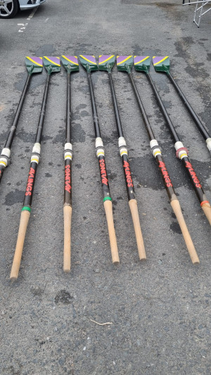 8 x Ayling Cleaver sweep oars