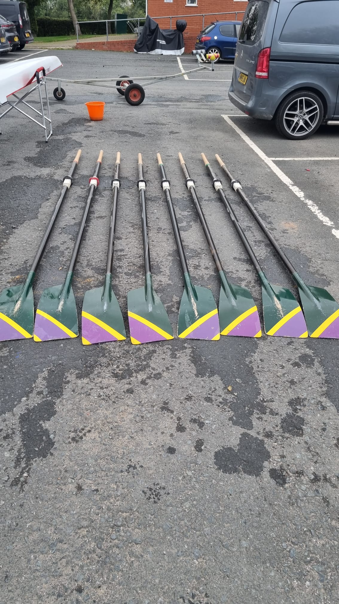 8 x Ayling Cleaver sweep oars - image 2