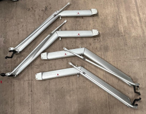 Hudson complete aluminium wing rigger quad/four set