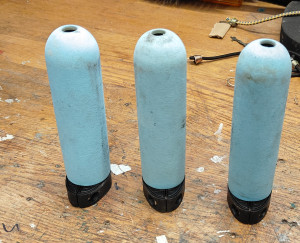3x Blue Foamy Outside Handle