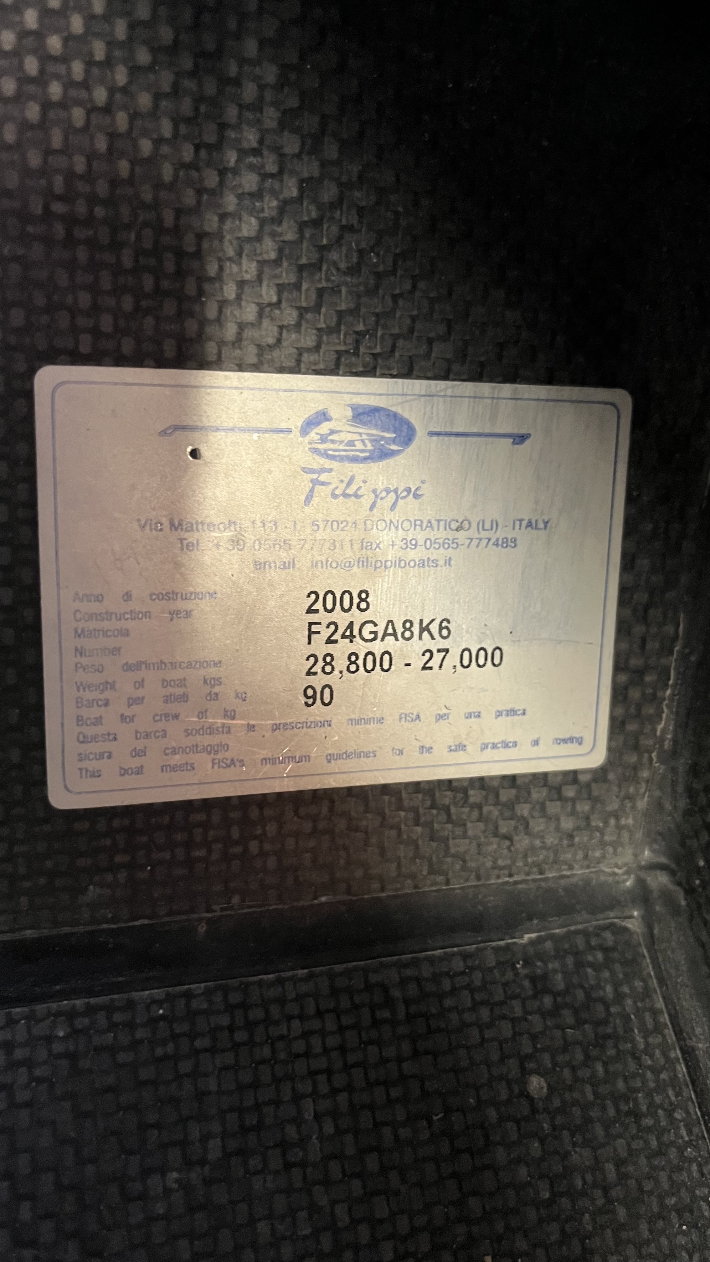 2008 Filippi F24 2-/2x (90kg)for Sale - £3500 - image 2