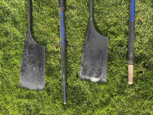 Two pairs of Dreher carbon sculling blades (oars)