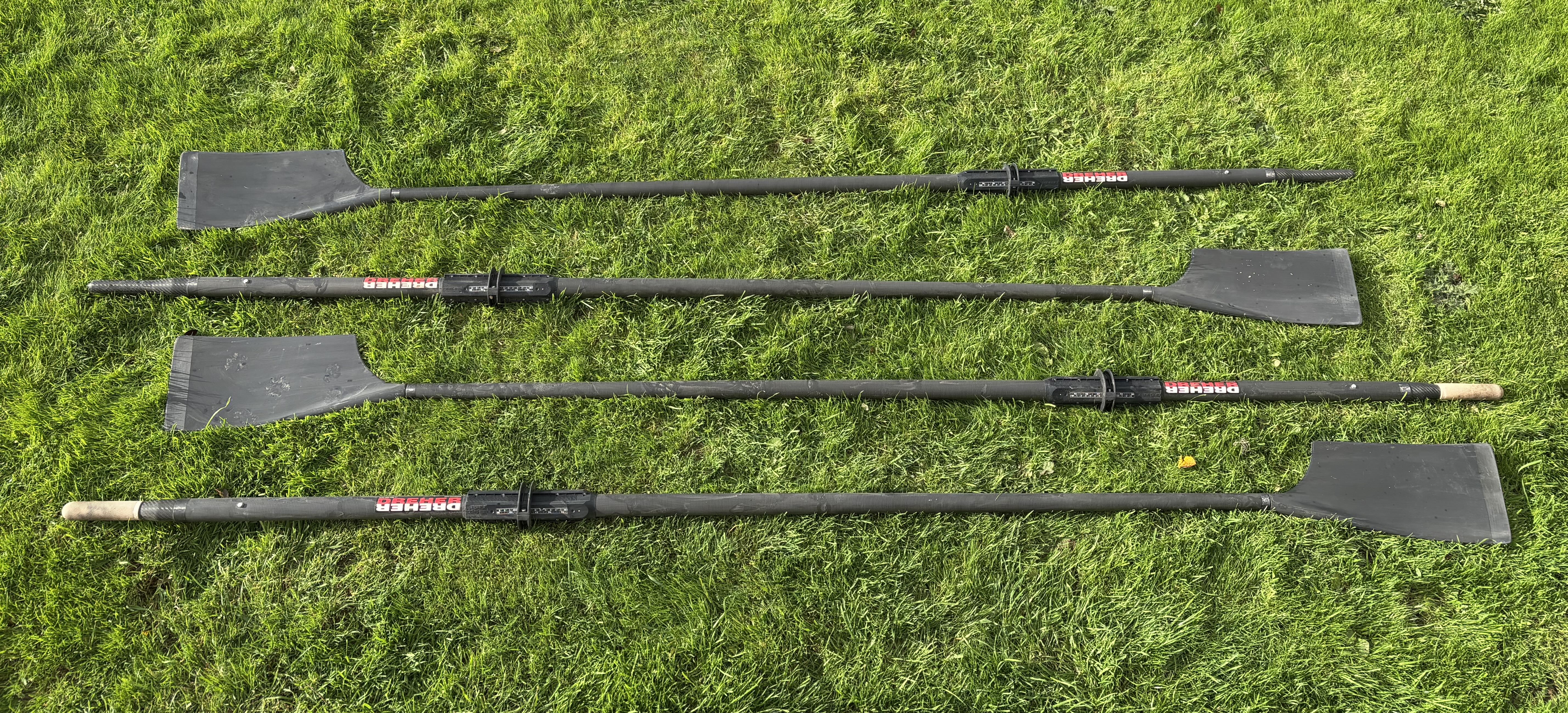 Two pairs of Dreher carbon sculling blades (oars) - image 2
