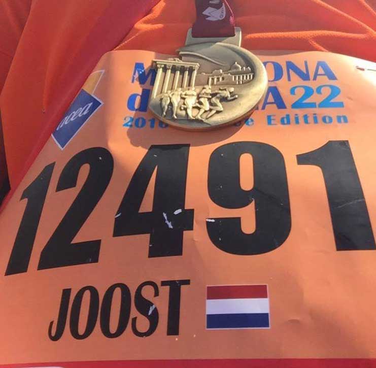 De medaille is binnen