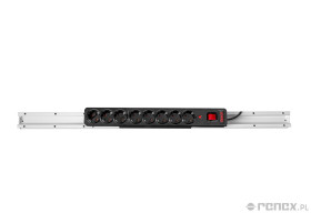 Listwa zasilająca Schucko 10 amper,8 gniazd,3m,zawieszana poziomo na listwie na kontenerki