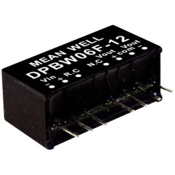 Mean Well DPBW06F-12 DPBW06 series DC/DC converter 250mA 6W 2 outputs