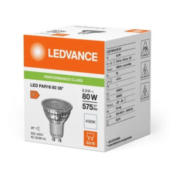 Żarówka LED PAR16 GU10 6.9W = 80W 575lm 4000K Neutralna Biała 36 LEDVANCE