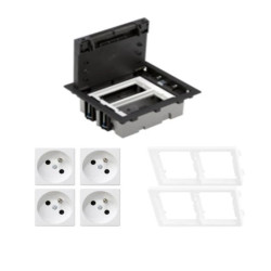 KONTAKT SIMON FLOOR BOX puszka podłogowa 4x gniazdo pojedyncze z/u do podłóg technicznych ( podniesionych )