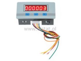 Programowany licznik impulsów; 5-24VDC; LED 6 cyfr