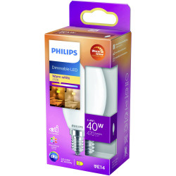 Philips 871951432429900 LED Candle 3.4W Warm White E14 Matte Finish