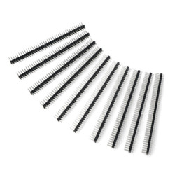 Wtyk goldpin 2x40 prosty raster 2,54mm - czarny - 10szt. - justPi