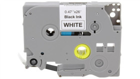 Taśma Tze-231 Do Drukarki Brother 12Mm 8M Biała Taśma Czarny Nadruk