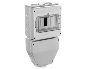 Skrzynka zabezpieczeniowa kablowa modułowa 1x6 SWKI-3 z listwą TH35 9632-100