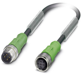Kabel do czujników/elementów wykonawczych Phoenix Contact SAC-4P-M12MS/ 5,0-PUR/M12FS 1694075, złącze żeńskie M12, prost