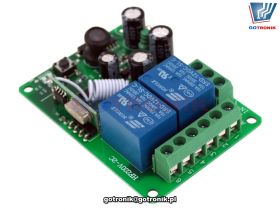 Moduł 2 przekaźników sterowanych radiowo 433MHz zasilanie 230V
