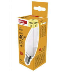 LED BASIC CANDLE 5,5W(40W) 470LM