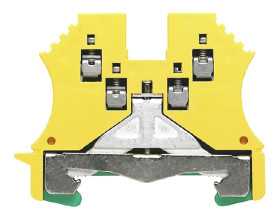 Kostka zaciskowa na szynie DIN Weidmuller poziomy: Pojedynczy 26 → 12AWGŚruba W 800 V