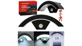 Lampa Kinkiet Moon Ścienny Nad Drzwi Led 18W Barwa Zimna Czujnik Ruchu Cy-30...