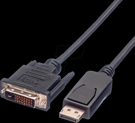 11.99.5614 DP 1.1 connector to DVI 24+1 connector, 2K 60 Hz, LSOH, 1 m