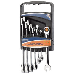 Draper 25397 Hi-Torq&#xAE; Metric Ratcheting Combination Spanner Set (7 Piece)