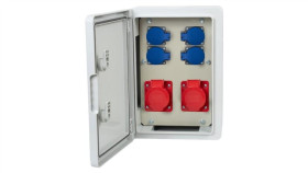 Rozdzielnica Budowlana Rb-250 - Gniazda 16A 5P, 32A 5P, 4X230v