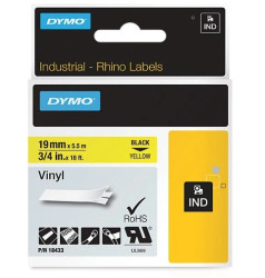 Taśma winylowa do drukarek 19mm x 5,5m z klejem żółta S0718470 18433