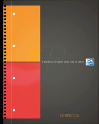 100103664 Notebook A4+ 5 mm kariert, 80 Blatt, Doppelspirale