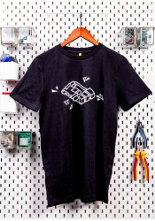 Black Raspberry Pi "Pi 4" T-shirt (Adult Size) [Discontinued]