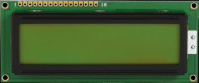 DEM 16214 SYH-LY LCD module, 2x16, H:7.8mm, ge/gn, w.Bel.