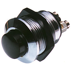 Bulgin MP0012 19.2mm Mounting Hole Black SPST-NO Panel Mount Push Button Switch