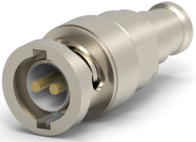 BNC plug 78 Ω, RG-108, RG-108A, crimp connection, straight, 5332225-5