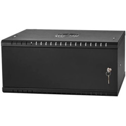 Szafa wisząca RACK 19 4U 450mm drzwi metalowe czarna BOX
