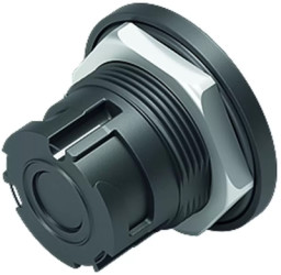 Panel socket, 8 pole, THT, bayonet locking, straight, 09 0774 190 08