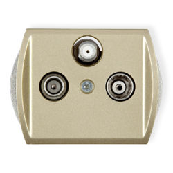 6GS, Gniazdo abonenckie RTV-SAT końcowe 1.5dB złoty,