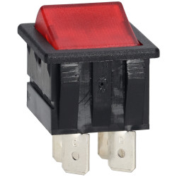 Bulgin C1553ATNAE DPST Illuminated Off-On Red Panel Mount Rocker Switch