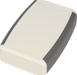 ABS handheld enclosure, (L x W x H) 117 x 79 x 33 mm, light gray (RAL 7035), IP54, 1553CGY