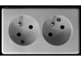 KAPPA Gniazdo podwójne z uziemieniem biały GW-2KFZ/00 OSPEL