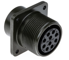 Złącze 10-pinowe Żeński Amphenol Industrial Żeński Montaż w puszce MIL-DTL-5015 rozmiar 18