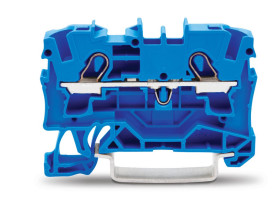 Złączka 2-przewodowa przelotowa 4 mm2, na szynę 35 mm niebieska 2004-1204